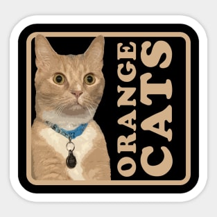 One Brain Cell - Orange Cat Sticker